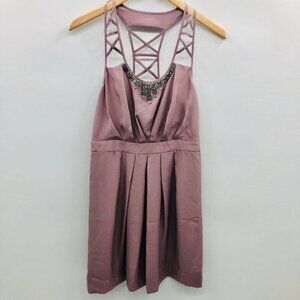 BCBGeneration Sleeveless A Line Dress Iris Purple